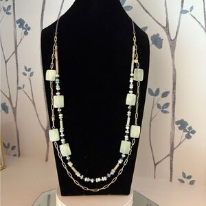 TranquilSemiprecious Jade Stone Necklace NWT